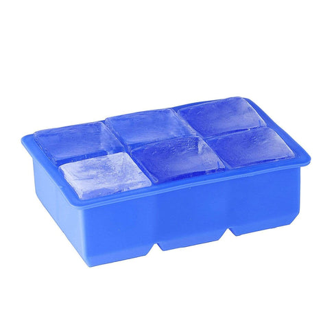 AussieSuperStore Homeware Supplies Large Silicone Ice Cube Tray - 6 Block Jumbo Giant Rocks Cocktail Blocks Maker Large Silicone Ice Cube Tray 6 Block Jumbo Giant Cocktail Blocks Maker CB6BIGICETRAY